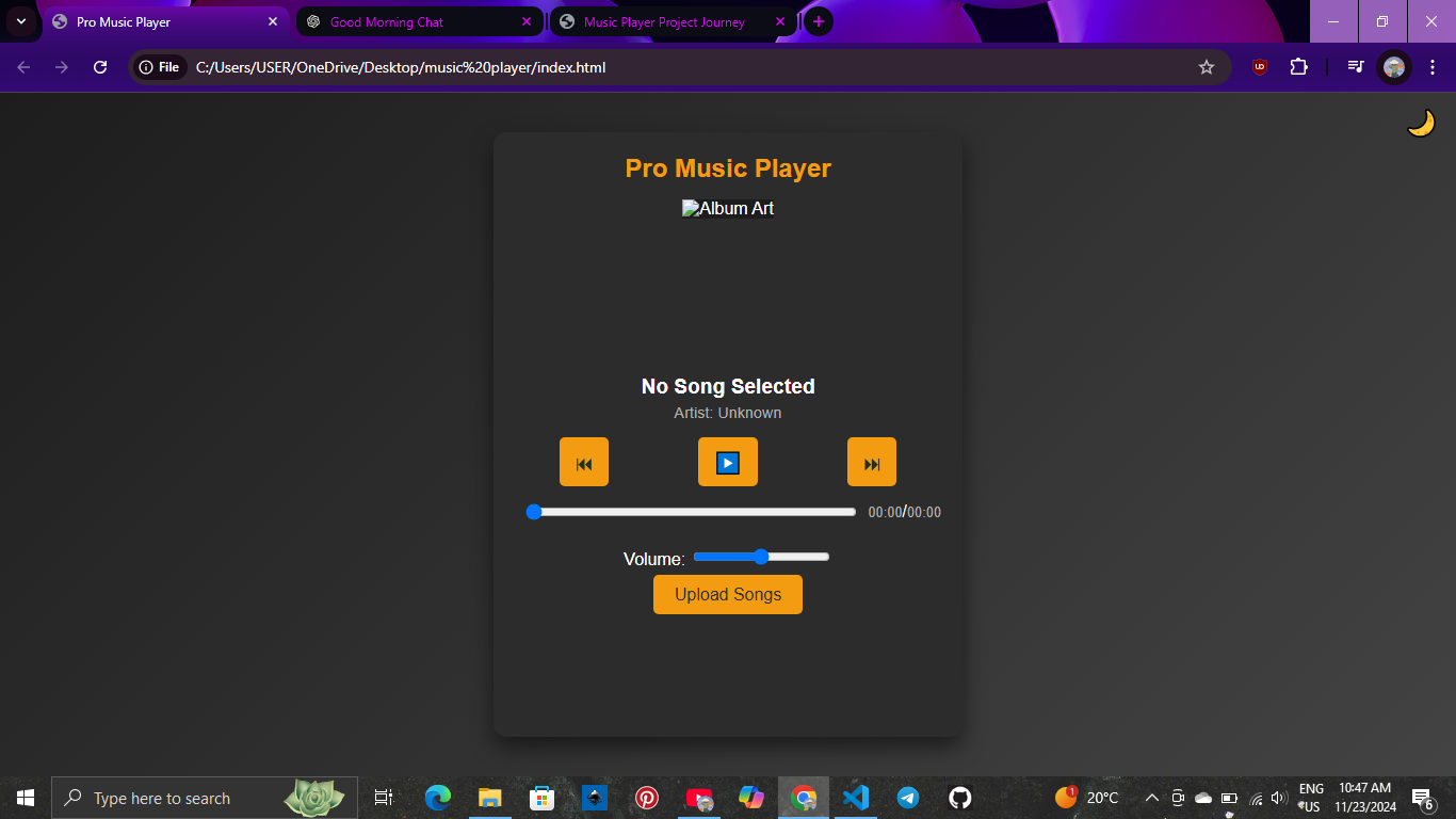 Screenshot showing error handling and file upload process